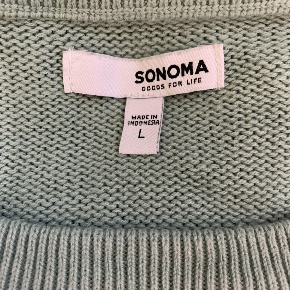 Sonoma Large Cable Knit Sweater Blue Basic Pullov… - image 6